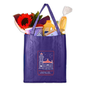 Recycled Non-Woven Grocery Tote Bag  12" x 8" x 13"
